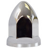 1.5 X 2.75 Inch Chrome Plastic Slotted Bullet Push-On Nut Cover W/ Flange - 20 Pack