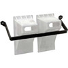 Black Powder-Coated Steel Wheel Chock Bracket For Secure Storage When Not In Use