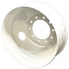 Accuride Hub Pilot Wheel 24.5 x 8.25 White Tubeless Steel - 2 Hand Holes, 10 Bolt Hole