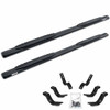 Go Rhino 1000 Series 4 Inch Textured Black Galvanized Steel Sidesteps W/ Brackets For Chevrolet Silverado, GMC Sierra 2019+ W/ Double Cab