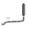 BESTfit 5 Inch Multi-Bend Turbo Pipe Replaces OE Number 4ME-597M For Mack CH613 SBA & SFA