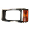 Black & Chrome Headlight Bezel For Mack CH & CN SFA Driver Or Passenger Side