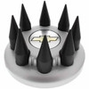 Matte Black Twist On Spike Hubcap Nut Cover For Chevy & GMC Full Size Trucks