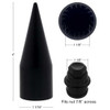 Matte Black Twist On Spike Hubcap Nut Cover For Chevy & GMC Full Size Trucks
