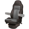 Seat Inc. Legacy Lo Seat W/ High Back, Low Base - DuraLeather Black / Gray