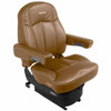 Seats Inc. Legacy Lo Seat W/ Mid Back, Low Base, Armrests - DuraLeather Brown