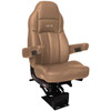 Seats Inc. Legacy Silver Seat W/ High Back, STD Base, Armrests, Heated - DuraLeather Brown Seats Inc. Legacy Silver Seat W/ High Back, STD Base, Armrests, Heated - DuraLeather Brown