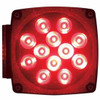 Over 80 Inch Wide Submersible Combination Tail Light With License Light - Red LED / Red Lens