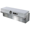 Smooth Aluminum Low Side Tool Box W/ Smooth Aluminum Base, Diamond Plate Lid- 65 X 16 X 16 Inch