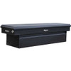 11 Cubic Feet Textured Matte Black Diamond Plate Aluminum Crossover Tool Box W/ Gas Shocks