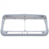 Chrome Rectangular Dual Headlight Bezel W/ Visor LED Cutout