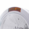 Stainless Steel Bullet Classic 7 Inch Halogen Headlight W/ H4 Bulb, Amber Turn Signal For Peterbilt, Freightliner, International & Mack