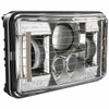 4 X 6 Inch Chrome Model 8800 Evolution 2 LED Low Beam Headlight