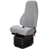National Admiral High Back Driver Air Seat Standard Base W/ Swivel, Back Cycler, Heat - Medium Gray Mordura Cloth