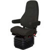 National Admiral High Back Driver Air Seat W/ Swivel, Dual Armrests, Back Cycler, Heat, & Bellows - Raven Wing Black Ultraleather National Admiral High Back Driver Air Seat W/ Swivel, Dual Armrests, Back Cycler, Heat, & Bellows - Raven Wing Black Ultraleather