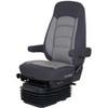 Bostrom Black/Gray Ultra-Leather Wide Ride +Serta LoPro Suspension Hi Back Seat W/ Heat & Armrests Bostrom Black/Gray Ultra-Leather Wide Ride +Serta LoPro Suspension Hi Back Seat W/ Heat & Armrests