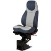Bostrom Corsair Air High Back Seat Standard Base W/ Backcycler, Heat - Admiral Blue & Gray 2 Tone Ultraleather