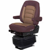 Bostrom Wide Ride +Serta HiPro Suspension Mid Back Seat W/ Heat & Armrests - Red/Tan Ultra-Leather Bostrom Wide Ride +Serta HiPro Suspension Mid Back Seat W/ Heat & Armrests - Red/Tan Ultra-Leather