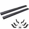 Go Rhino OE Xtreme II 6 Inch Textured Black Galvanized Steel Sidesteps W/ Brackets, Complete Kit For Chevrolet Silverado, GMC Sierra 2019 + W/ Double Cab