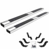 Go Rhino OE Xtreme II 6 Inch Textured Polished Stainless Steel Sidesteps W/ Brackets, Complete Kit For Ford F250 & F350 Super Duty Crew Cab 1999-2016