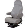 National Seating Captain Lo Base High Back Seat W/ Dual Armrests - Gray Vinyl