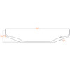 20 Inch Chrome Wrap Around Bumper, 10 Gauge W/ 7.62 Inch Tow, Vent & Bolt Holes For Ford F650-F750 SBA