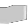 16 Inch Gullwing End Bumper W/ Mounting, Standard Step & Tow/Hitch Holes For Freightliner FLC112 SFA W/ 2 Inch Break-Back 1986-1995