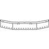 16 Inch Chrome Texas Square Bumper W/ 20 - 2 Inch Round Light Holes For Freightliner FLD120 SBA