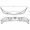 18 Inch Chrome 3 Piece Bumper W/ Tow & Vent Holes For International LT625 18 Inch Chrome 3 Piece Bumper W/ Tow & Vent Holes For International LT625