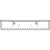 22 Inch Stainless Steel American Road Runner Mitered End Bumper W/ Tow, 21 - 3/4 Inch Light Holes
