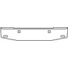 22-20 Inch Chrome Tapered American Eagle Bumper, 10 Gauge W/ Tow, 1 Oval Light Hole On Each End For Kenworth W900
