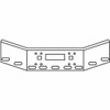 VC 20 Inch Chrome Bumper W/ Boxed Ends, Center Vent, 2 Tow Pin & 9 Oval Light Holes For Kenworth T800