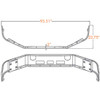 18 Inch Chrome Wrap Around Bumper W/Fog, Step & Tow Holes For Mack CH613 SBA 1994-2004