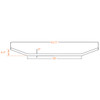12 Inch Chrome Open End Break Back Bumper, 10 Gauge W/ Tow Holes For Mack Granite CTP713 SBA, GU713 12 Inch Chrome Open End Break Back Bumper, 10 Gauge W/ Tow Holes For Mack Granite CTP713 SBA, GU713