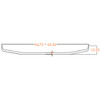 18 Inch Chrome Bumper, 10 Gauge W/ Tow, Square Fog Light Holes For Peterbilt 377 SFA 1991-2000