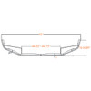 20 Inch Chrome Wrap Around Bumper, 10 Gauge W/ Tow & Bolt Holes For Peterbilt 337 SFA