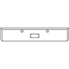 18 Inch Chrome Boxed End Bumper W/ Tow & Frenched-In License Plate Holes For Peterbilt 365, 367, 388, 389/Glider, 567 & 589 SFA