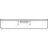 18 Inch Economy Chrome Texas Rolled End Bumper W/ Tow Hole For Western Star 4964 Constellation, Heritage