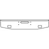 16 Inch Stainless Steel Standard Bumper W/ Tow, Fog Light Holes For Western Star Constellation