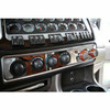 Stainless Steel Control Plate W/ AC, Heater, Parking Brakes, Dial For Digital Instrument Display Holes For Kenworth