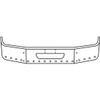 20 Inch Stainless Steel Bumper W/ Vent And 17 Round 3/4 Inch Light Holes For Volvo VNL 2004-2017