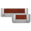Stainless Steel Door Pocket With African Rosewood Trim For Peterbilt