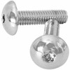 Stainless Steel Chrome Button Head Dash Screw, 6 Pack For Peterbilt