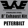 American Eagle Stainless 8 Inch Exhaust Kit With Long Drop Elbows For Peterbilt 378, 379 & 389 Glider