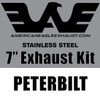 American Eagle Stainless 7 Inch Exhaust Kit With OE Style Elbows For Peterbilt 379, 378 & 389 Gliders