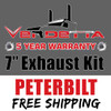 Vendetta Chrome 7 Inch Exhaust Kit With Long Drop Elbows For Peterbilt 379, 378 & 389 Glider