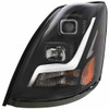 Blackout Projection Headlight With LED Position Light Bar For Volvo VNL Gen II