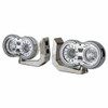 Chrome Retro LED Projector Headlight Assembly With Dual Halo Accents For Peterbilt
