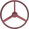 20 Inch 3 Spoke Painted Red Sparkle Poly Steering Wheel Kit With Matching Retro Horn Button