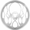 18 Inch Chrome-Plated Aluminum Flame Steering Wheel Kit